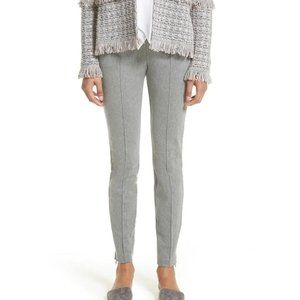 St. John Collection Grey Stretch Ponte Gray Crop Pants NWT